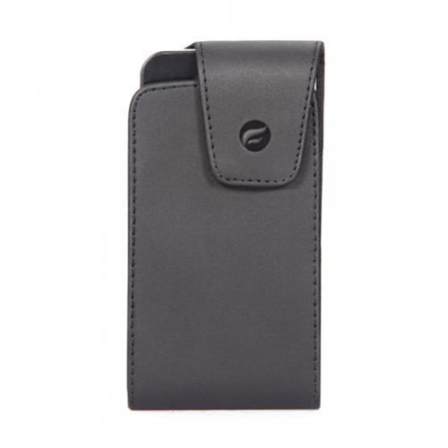 Custodia telefono pelle nera - pelle,